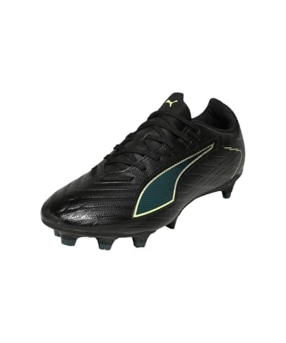 Image of Puma Unisex Ultra 6 Play Firm Ground/Artifical Ground Football Boots, Puma Black-Fizzy Light-Green Terrain, 3 UK