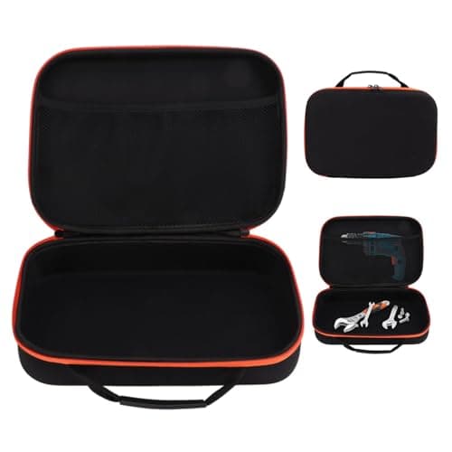 Image of Agatige Oxford Cloth Tool Container Bag, Shockproof Tool Box, Electrician Storage Case for Electric Drill, Drill Pliers Wrench Container Bag for Electric Scissors Cutting Tools Storage Organizer (L)