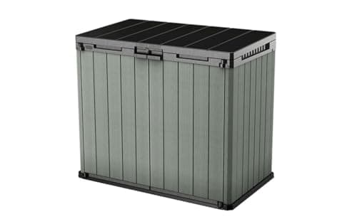 Image of Keter Darwin Store-It-Out Outdoor Tool Holder, Ideal for the Garden, Green, 140 x 80 x 120 H cm, 1150 L