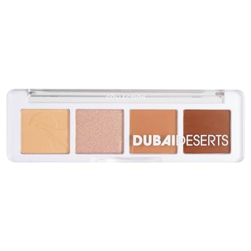 Image of Collection Cosmetics Intensely Pigmented Mini Eye Shadow Palette, 4 Shades, Everyday Neutrals, Soft Glitter, Crease-Free Formula, Dubai Deserts