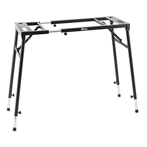 Image of Tiger KYS21-BK Adjustable Keyboard Stand with Platform – Keyboard and Mixer Stand – Black