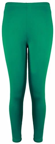 Image of New Ladies Plus Size Stretch Jersey Leggings Womens Plain Elasticated Trousers Long Pants Jade Green Size 20 - 22