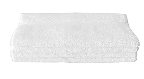 Image of Premium Turkish Cotton Towels Thick Soft 650 gsm Double Yarn Luxury Hotel and Spa Quality (White, 50 x 85 cm Hand Towels (Pack of 4))