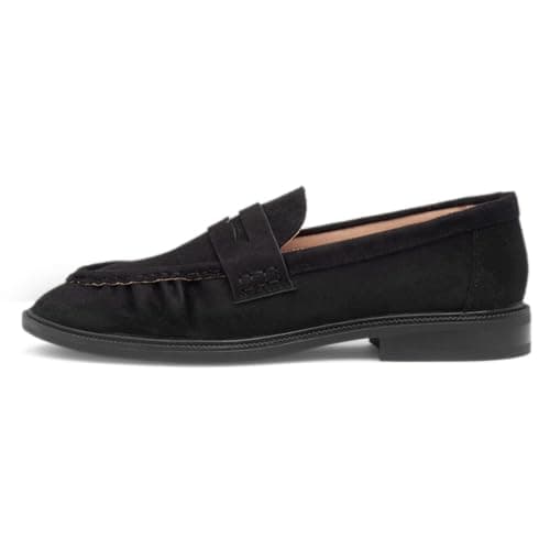 Image of TRUFFLE Collection Lia Womens Black Slip On Loafer - Size 5 UK - Black