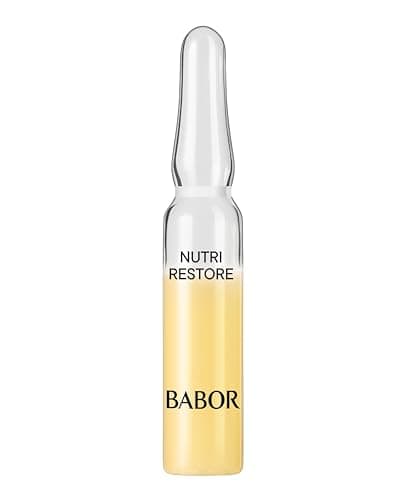 Image of BABOR Nutri Restore Ampoules, Vegan Facial Care with a Unique Combination of 19 Micronutrients, Aloe Vera and Argan Oil – for a Strengthened Skin Barrier (7 x 2 ml)