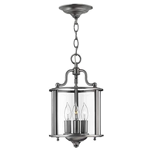 Image of 3 Bulb Ceiling Pendant Light Fitting - Pewter - LED E14 60W Bulb