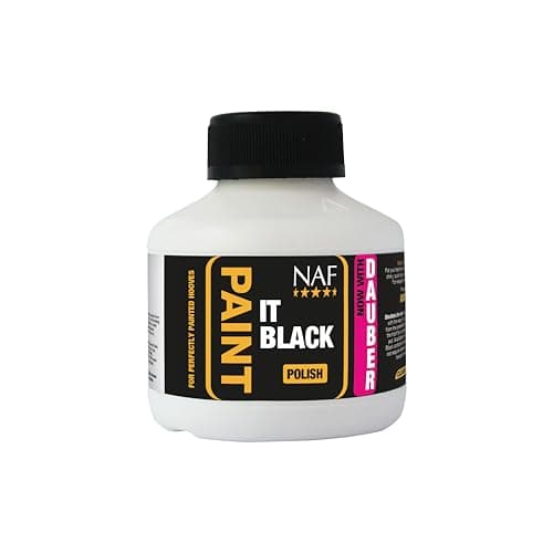 Image of NAF Paint It Black 250ml – High Shine Hoof Polish for Horses – Enhances Dark Hooves with a Glossy, Show-Ready Finish – Quick-Drying & Easy to Apply – Ideal for Competitions & Turnout