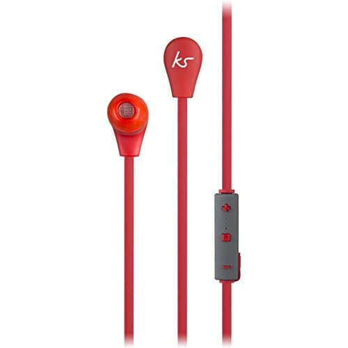 Image of KitSound Bounce Bluetooth Wireless In-Ear Headphone with Call-Handling Function and Microphone, Red