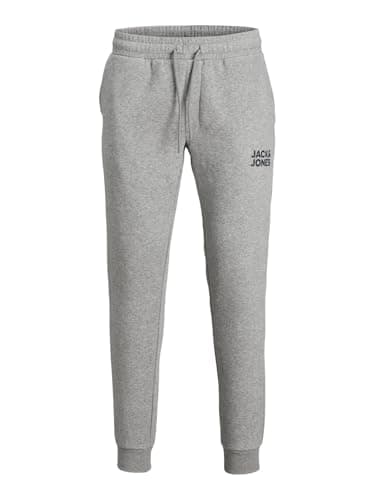 Image of JACK & JONES Mens Gordon Shark Sweatpants - Light Grey Melange - 50W