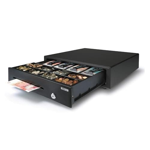Image of Safescan LD-4141 Light-Duty Cash Drawer that Safely Stores Your Cash, Till Drawer with 4 Note and 8 Coin Slots - Cash Till with RJ-12 Connection - Reliable Cash Register Drawer of 41 X 41.5 X 11.5 cm