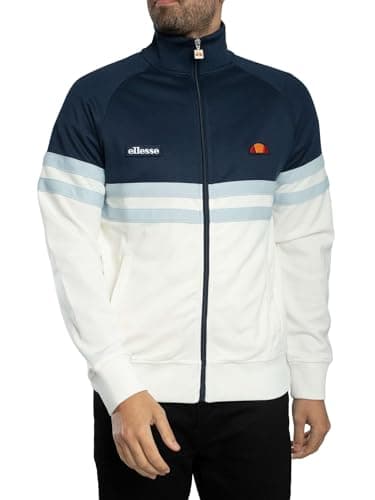 Image of Ellesse Men's Rimini Track Jacket, Off White/Navy, L