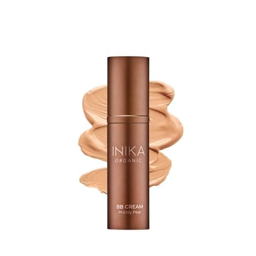 Image of INIKA Organic BB Cream Foundation - Vegan Makeup with Hydrating Prickly Pear, Jojoba, and Pomegranate Seed Oil - Lightweight, Radiant BB Glow for Balanced Skin Tone, Honey 1 fl oz