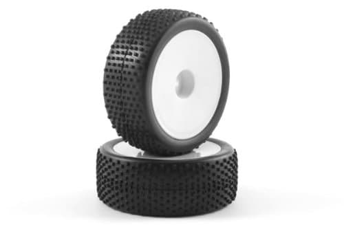 Image of Fastrax 1/10th Mounted Buggy Tyres Lp 'Block' Front