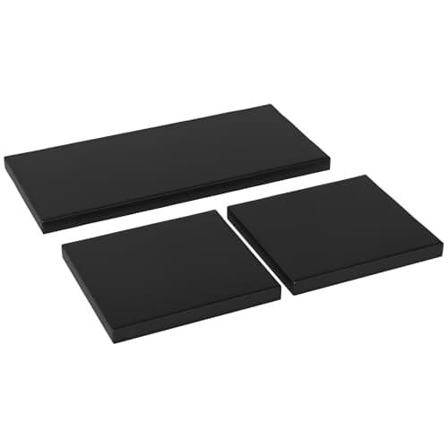 Image of Outsunny Outdoor Seat Cushion Pads for Rattan Furniture, 3 PCs Garden Furniture Cushions, Black