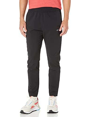 Image of Reebok Men's Standard Track Pant, Black/Small Vector Logo, X