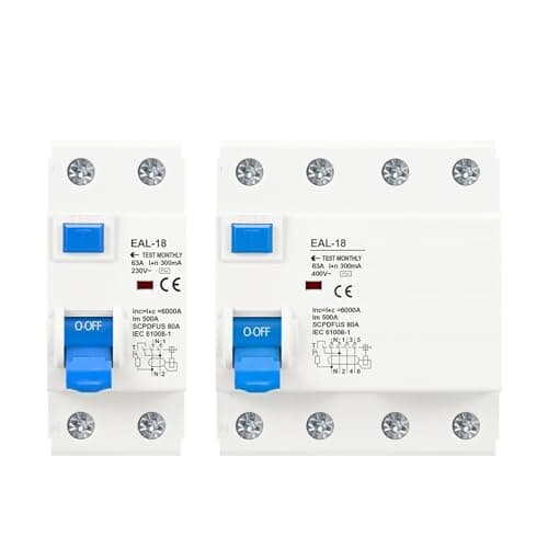 Image of 2P/4P Type AC RCCB RCD - 10/30/100/300mA Electromagnetic Residual Current Safety Switch(30mA,2P 25A)