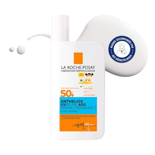 Image of La Roche-Posay Anthelios UVMune 400 Dermo-Pediatrics Ultra Light Invisible Fluid SPF50+ 50ml Kids sun screen for Children's Sensitive & Atopy-Prone Skin