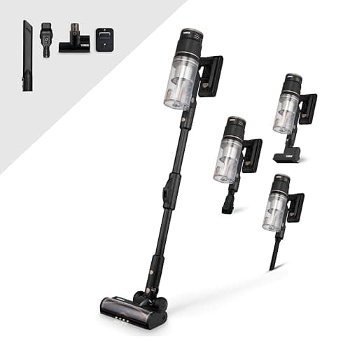Image of Tower T513025 VL120 Optimum Pets Cordless 3-in-1 Pole Vacuum with Flexi-Pole, HEPA 12 Filter, 1.5L Dust Tank, 26Kpa, 33.3V, Black & Bronze