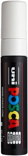 Image of Uni-Ball Posca PC-17K Extra Broad Chisel Tip Marker - White