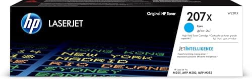Image of HP W2211X 207X High Yield Original LaserJet Toner Cartridge, Cyan, Single Pack