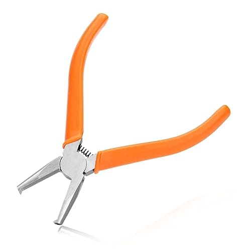 Image of LEONTOOL Engineer Tip with 90 Degree Ultra-Sharp Blade, Transverse End with 8mm Flush Jaw Long Nose Cutting Plier Nipper for Plastic Model, SMT/SMD Chips