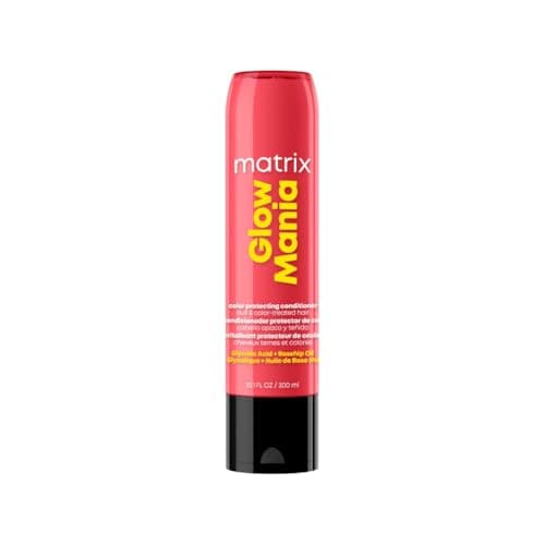 Image of Matrix Glow Mania Colour Protecting Conditioner, Enhances Shine and Vibrancy with Glycolic Acid and Rosehip Oil, 300ml, For Dull and Colour-Treated Hair