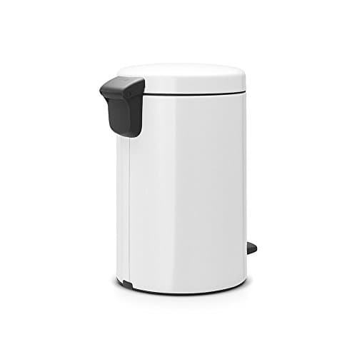 Image of Brabantia 111969 Pedal Bin newIcon with Plastic Inner Bucket, 12 Litre - White
