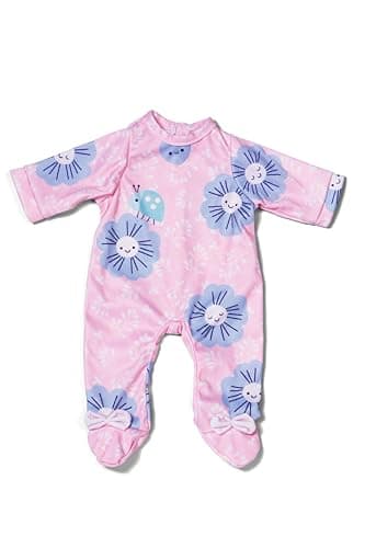 Image of BABY born pink onesie with flowers for 43cm dolls