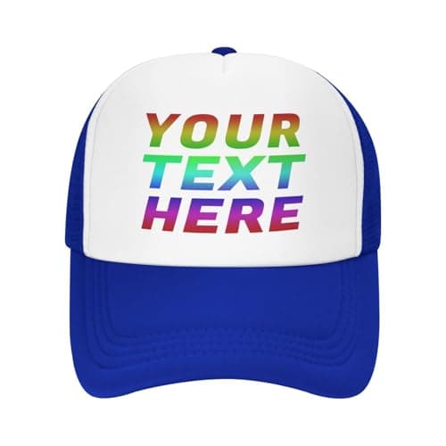 Image of AEDOSW Personalised Baseball Cap, Personalised Hat Text Logo and Print Photo, Image, Adjustable Custom Summer Sun Caps Unisex, Design Your own Cap Gift for Mother Father Man Woman Friend