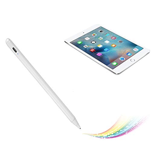 Image of Electronic Stylus for iPad mini 4 7.9" Pencil,Active Capacitive Pencil Compatible with Apple iPad mini 4 7.9-inch Stylus Pens,Good on Drawing and Writing Type-C Rechargeable Pen, White