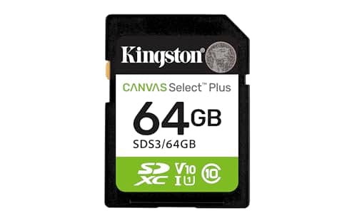 Image of Kingston Canvas Select Plus SD Memory Card 64GB SDXC Gen3 100MB/s C10 UHS-I U1 V10 - SDS3/64GB