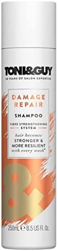 Image of Toni & Guy Professional Damage Repair Shampoo With Keratin Active Technology Patented Fibre Strengthening System Designed To Strengthen And Nourish Dry, Brittle And Damaged Hair 250ml