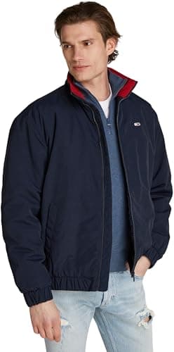 Image of Tommy Jeans Men's Tjm Essential Padded Jacket Dm0dm19661 Other Jackets, Blue (Dark Night Navy), S