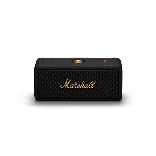Image of Marshall Emberton Portable Bluetooth Speaker, Wireless & Water Resistant - Black & Brass