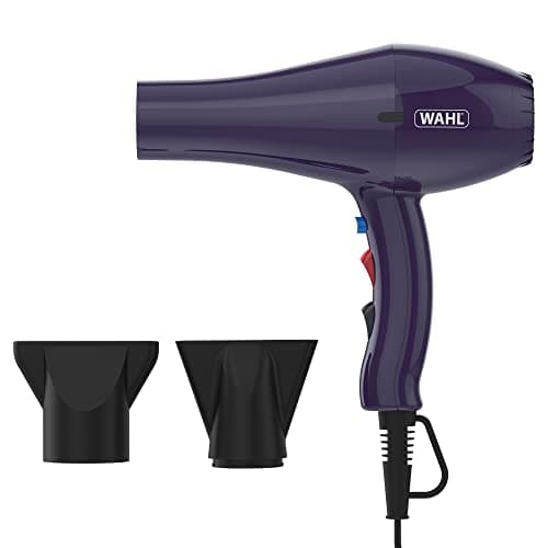 Image of Wahl Ionic Style Hairdryer in Purple, Hairdryers for Women, Hair Dryer with Attachments, Adjustable Temperature, Three Heat Settings, Two Speed Settings, Fast Drying