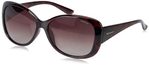 Image of Polaroid Women's P8317 0bm Sunglasses, Havana/Brown Shaded Polarized, 58 UK
