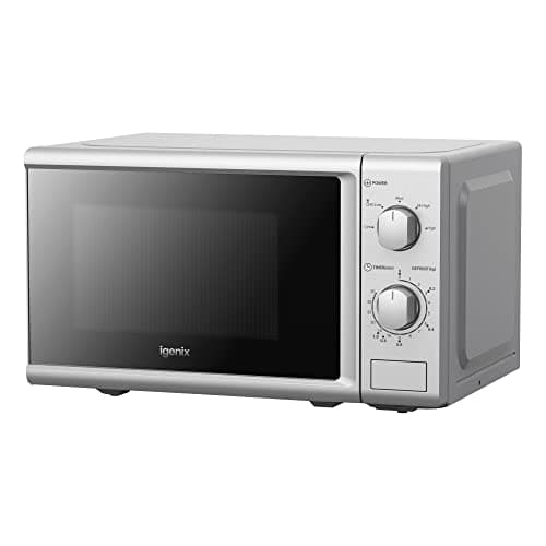 Image of Igenix IGM0820S Solo Manual Microwave, 5 Power Levels And Defrost Function, 35 Minute Timer, 800 W, 20 Litre, Silver