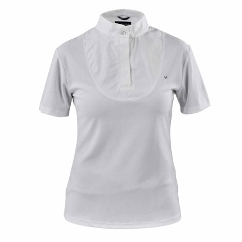 Image of Shires Aubrion Short Sleeve Stock Shirt - White Medium