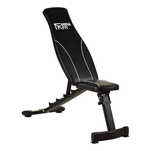 Image of Mirafit Folding Adjustable Weight Bench - Black