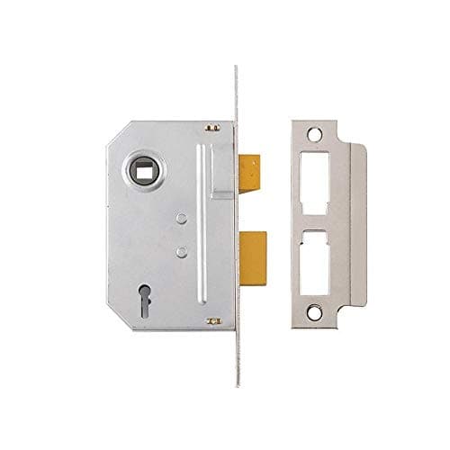 Image of Yale Locks PM320CH30 3 Lever Mortice Sash Lock 80mm 3-inch - Polished Chrome Finish