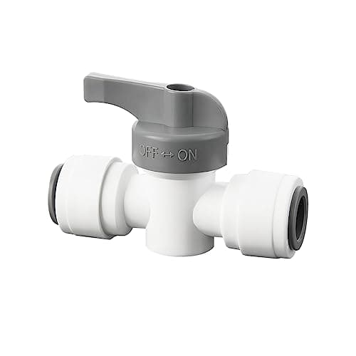 Image of Qrity 1/4" Inline Tap/Shut-Off Valve/Isolation Valve, Reverse Osmosis Water Filtration System Water Pipe Control, 1 Piece