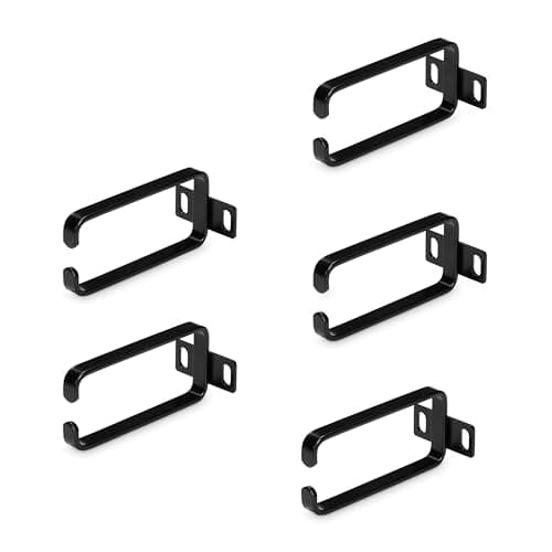 Image of StarTech.com 5-Pack 1U Vertical Cable Management D-Ring Hooks, Cable Manager For 19" Server Racks/Cabinets, Wire Organizers
