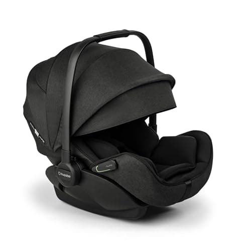 Image of Bugaboo Otter by Nuna – Reclining i-Size Infant car seat from Birth with Lay-Flat Comfort, UPF 50+ Canopy and Memory Foam, Compatible with 360 Base, for Babies 0–15 Months, Mineral Washed Black