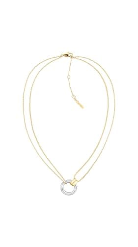 Image of Calvin Klein Women's DUALITY Collection Doble Chain Necklace in Two-Tone with Charms - 35000630