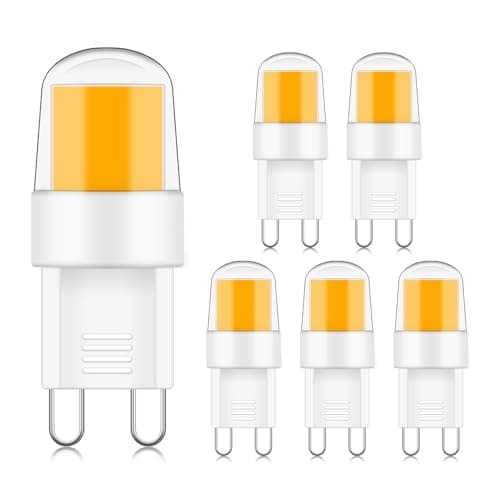 Image of ZHENMING Short G9 LED Light Bulb 3W Equivalent to 20W 28W 33W Clear Capsule Halogen Bulb,G9 Bi-Pin Base LED Bulb for Cooker Hood, Warm White 3000K 220V-240V 260LM,Non-Dimmable,5 Packs