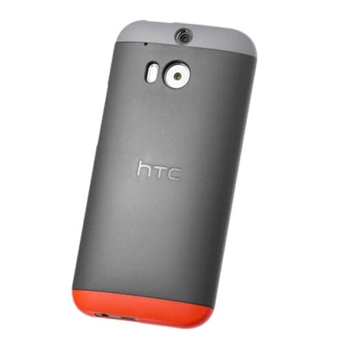 Image of HTC Double Dip Hard Shell Clip-On Case Cover for HTC One (M8) - Red/Light Grey/Black