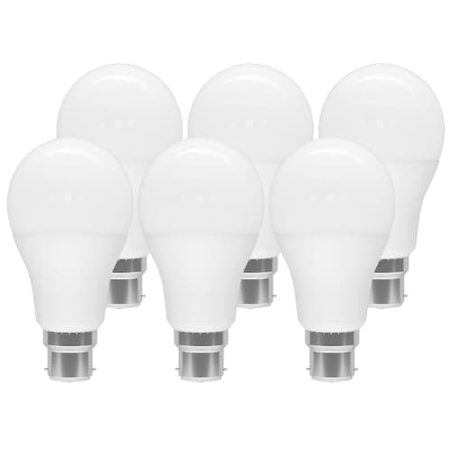 Image of ORALUCE Bayonet Light Bulb 100W Equivalent, Warm White 3000K B22 Bulb LED, 1200LM 12W Energy Saving Light Bulbs, A60 GLS Led Bulbs for Living Room, Bathroom, Home Office, Non-dimmable, Pack of 6