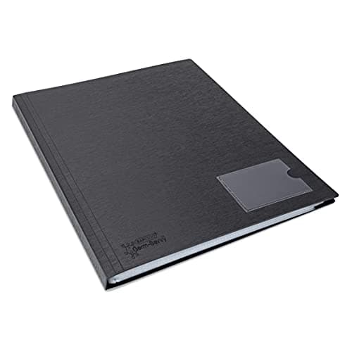 Image of Rapesco 1650 Germ-Savvy Antibacterial, Hardcover Polypropylene Presentation Folder 36 Pockets A4, Black