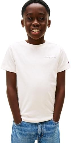 Image of Tommy Hilfiger Kids Gender Inclusive MINI Corp T-Shirt KS0KS00661 White (Ancient White) 3 Years