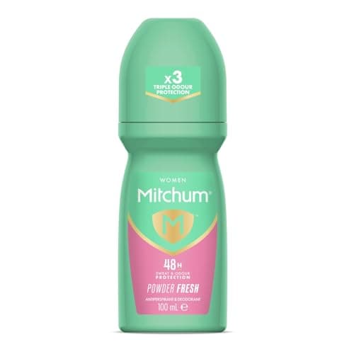 Image of Mitchum Women 48HR Protection Roll-On Deodorant & Antiperspirant (100ml) Powder Fresh, Dermatologist Tested